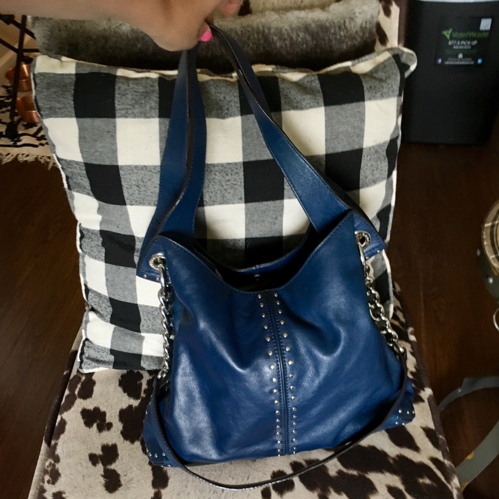 Michael Kors Uptown Astor Purse-Navy